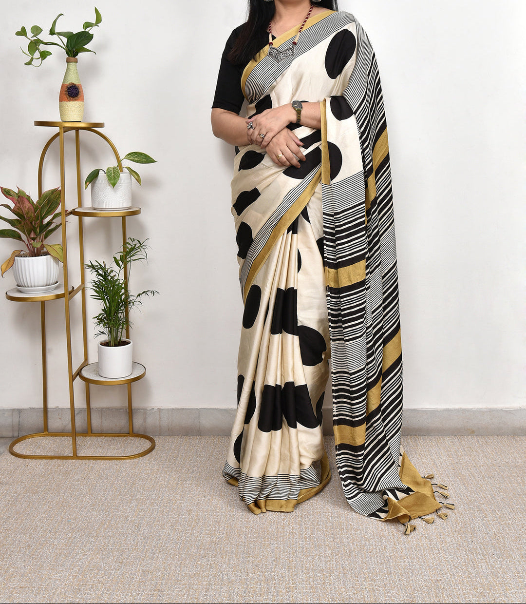 AJRAKH MODAL SILK SAREE