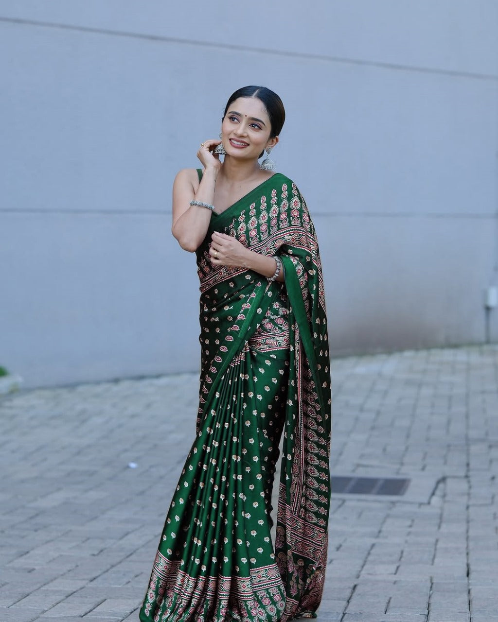 AJRAKH MODAL SILK SAREE